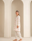 2 Piece Printed Linen Suit