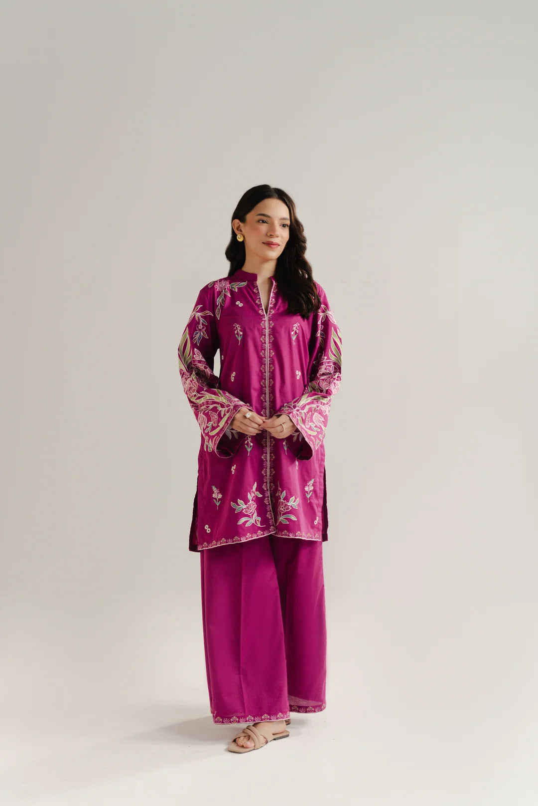 2 Piece Embroidered Lawn Co-Ord Set