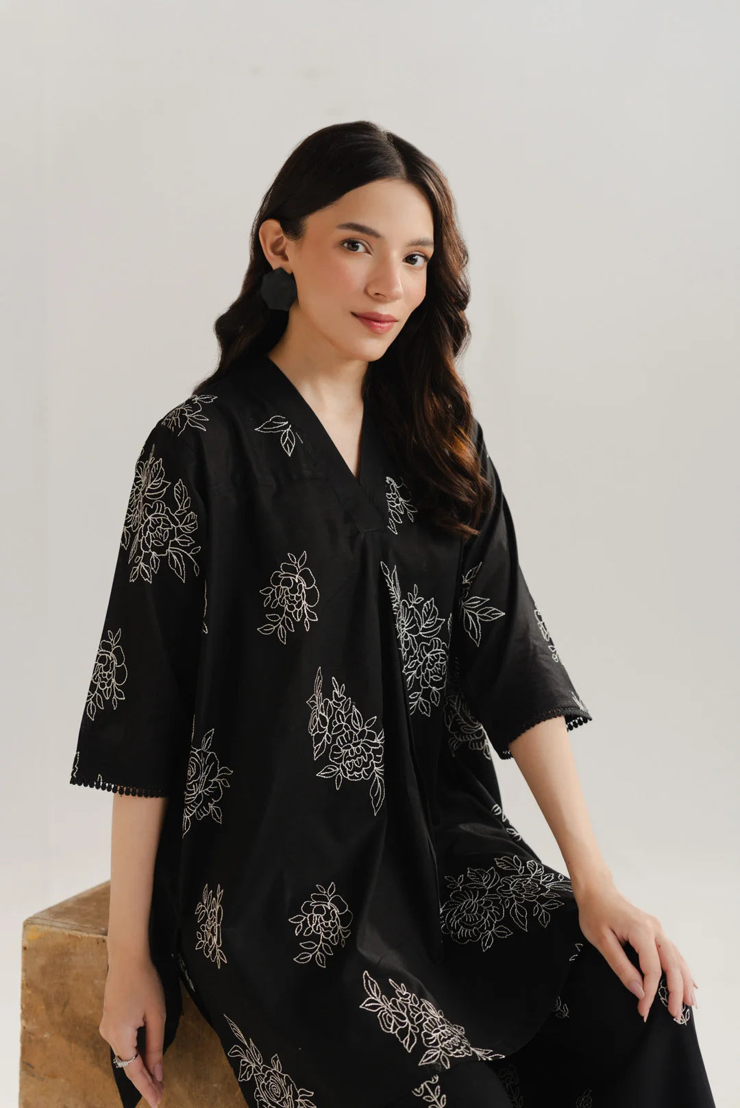 2 Piece Embroidered Lawn Co-Ord Set