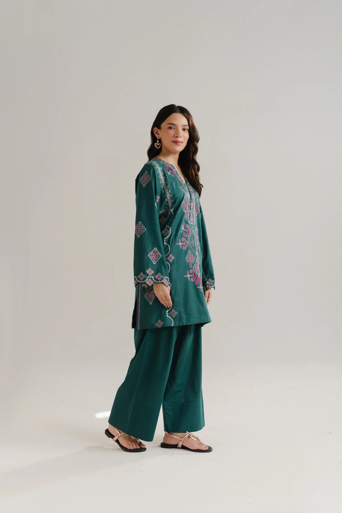 2 Piece Embroidered Lawn Co-Ord Set
