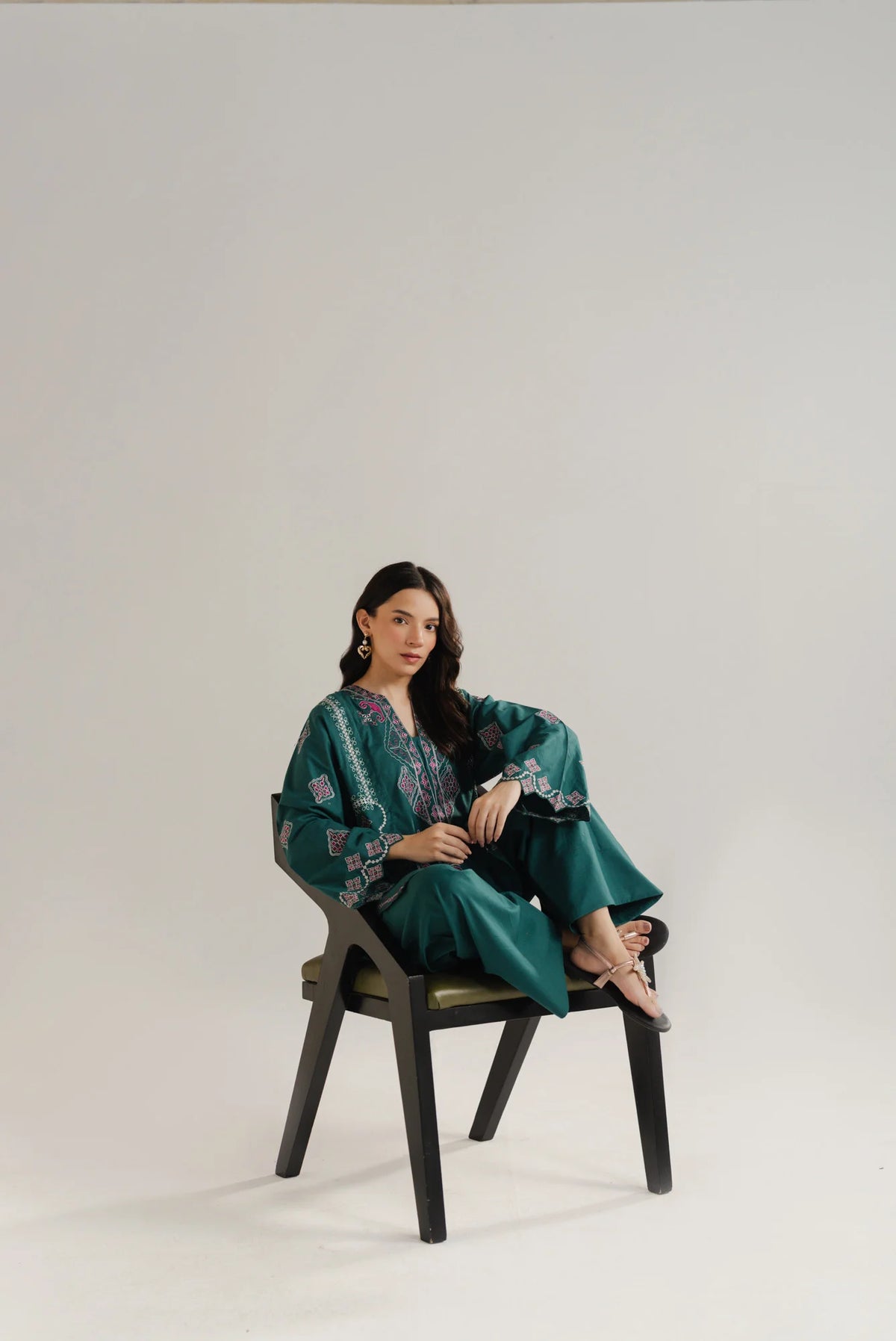 2 Piece Embroidered Lawn Co-Ord Set