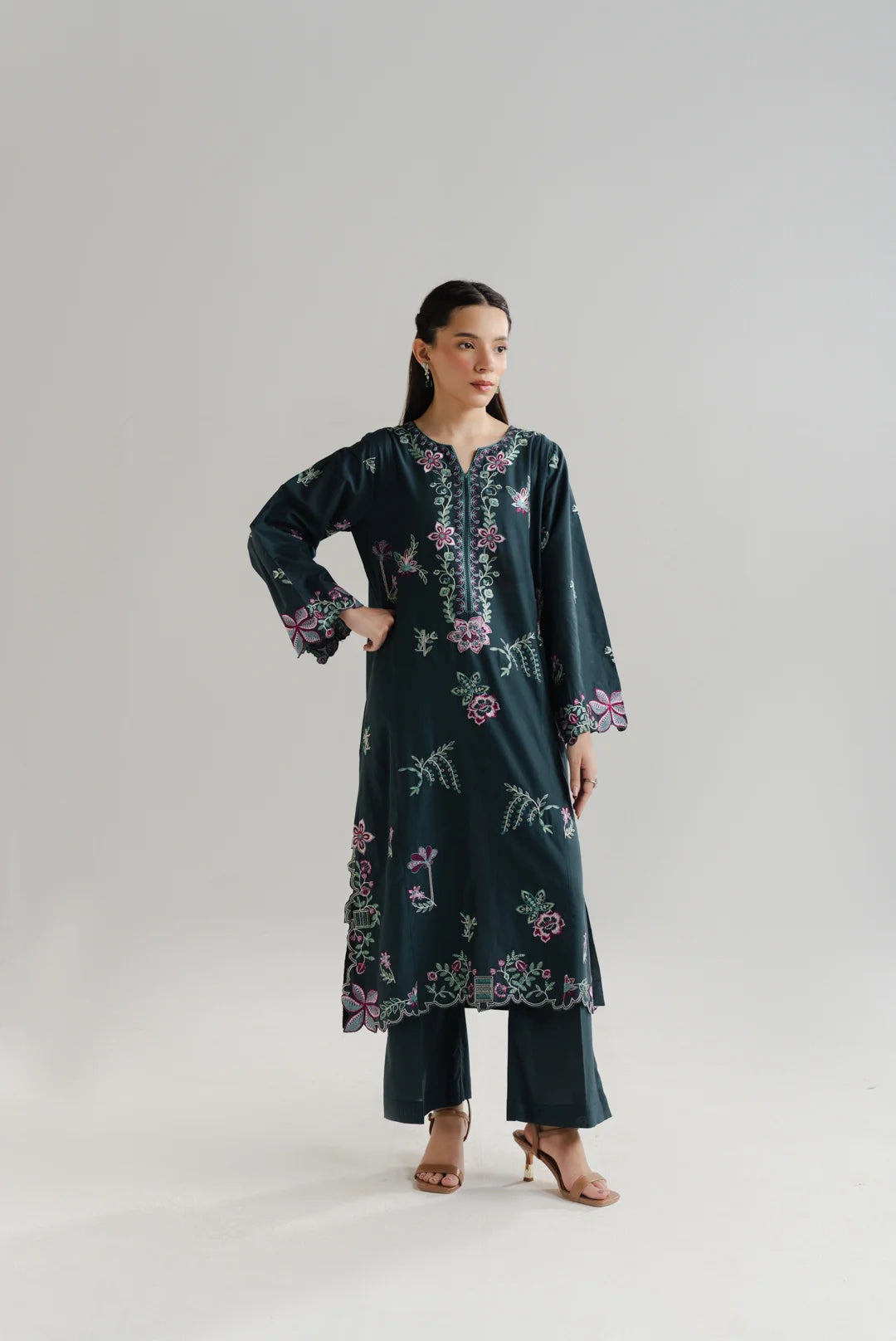 2 Piece Embroidered Lawn Suit Pret SS - 26