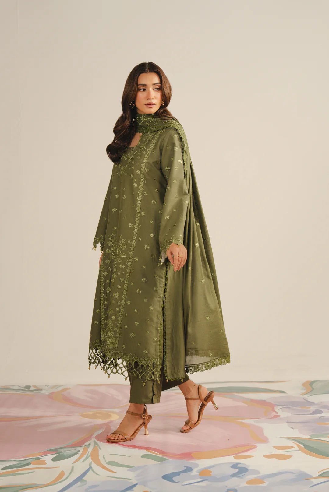 3 Piece Embroidered Lawn Suit Unstitched - 26