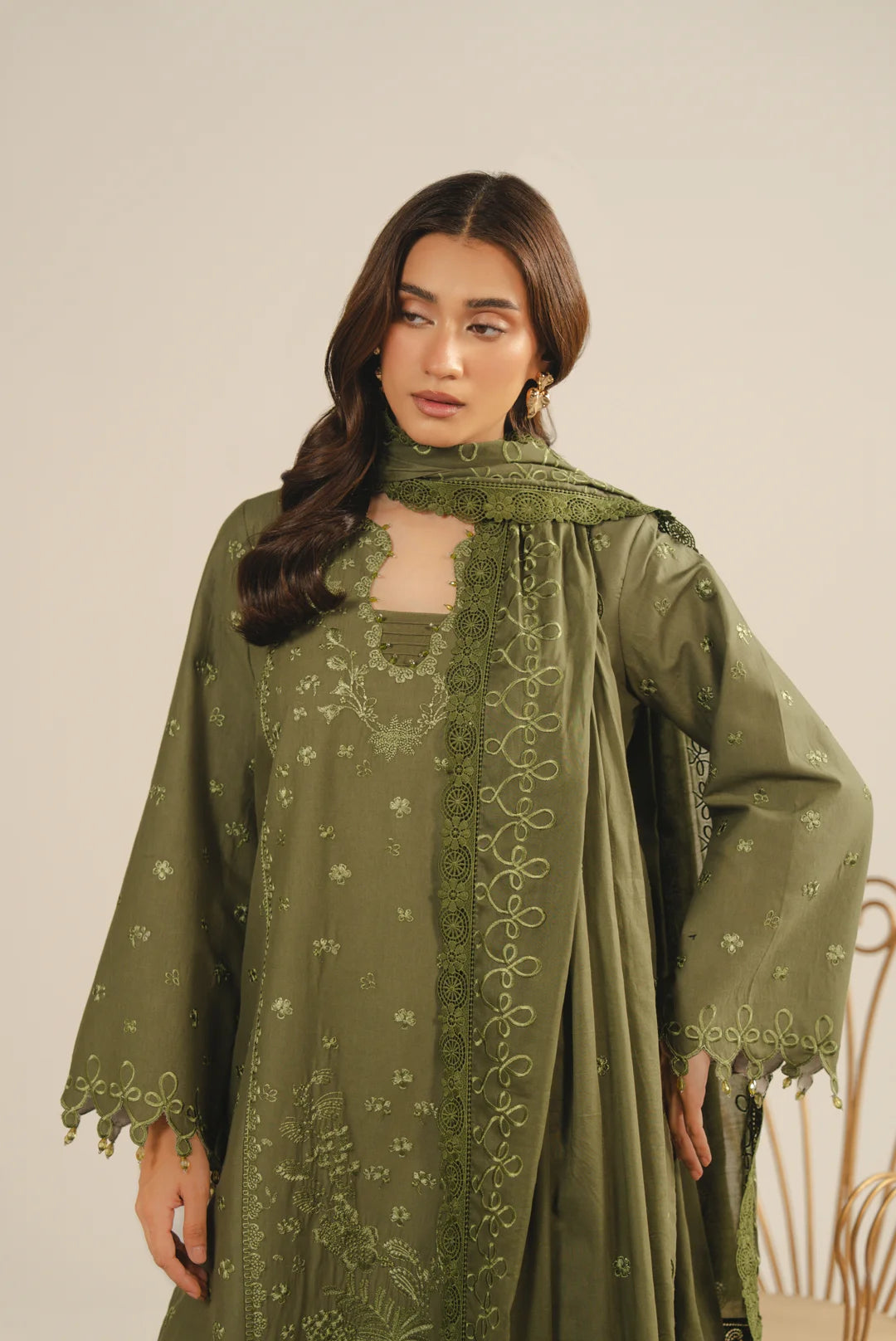 3 Piece Embroidered Lawn Suit Unstitched - 26