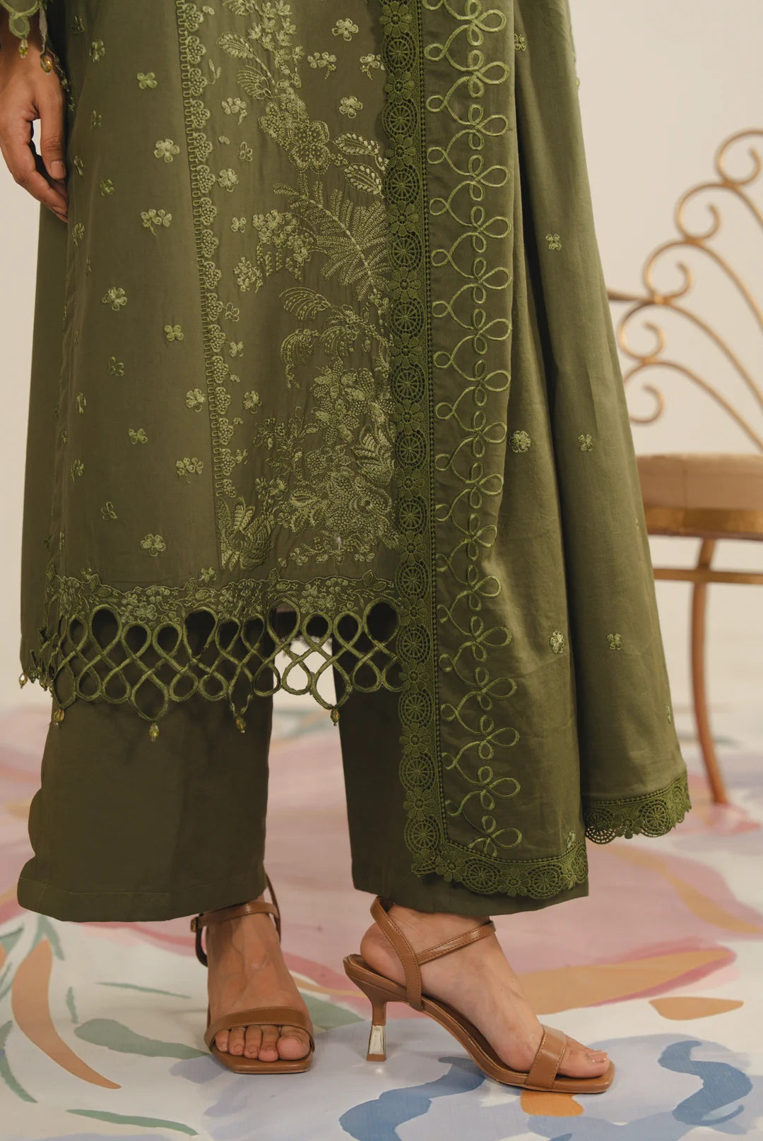 3 Piece Embroidered Lawn Suit Unstitched - 26