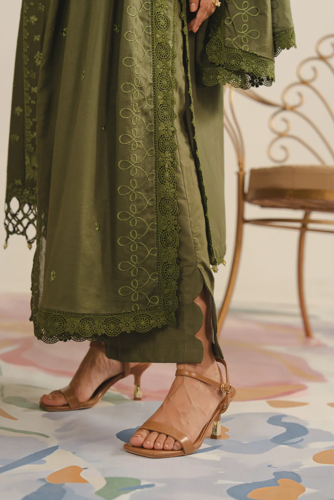 3 Piece Embroidered Lawn Suit Unstitched - 26