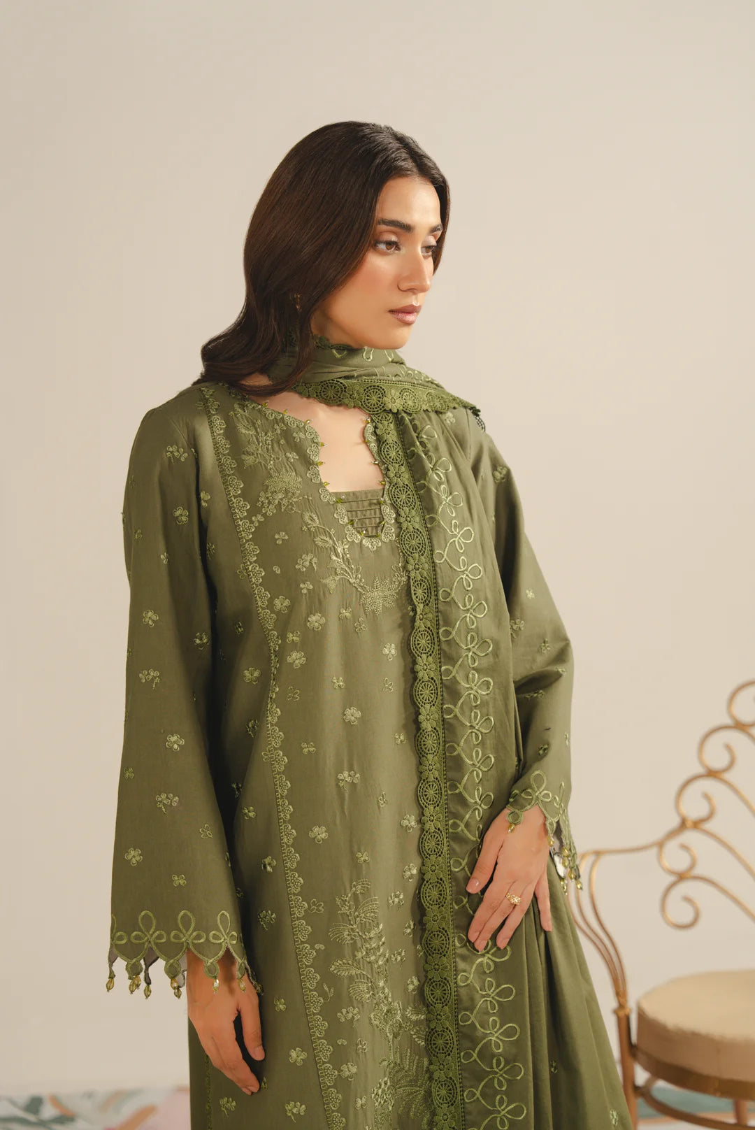 3 Piece Embroidered Lawn Suit Unstitched - 26
