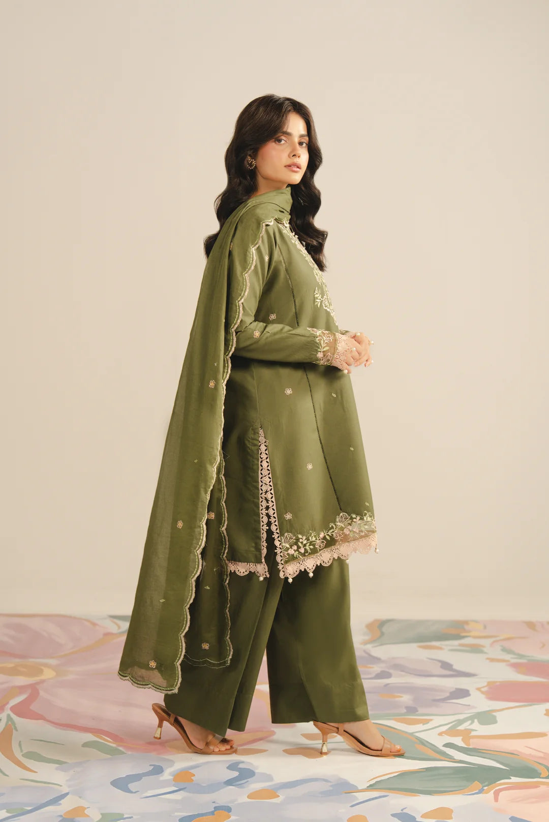 3 Piece Embroidered Lawn Suit Unstitched - 26