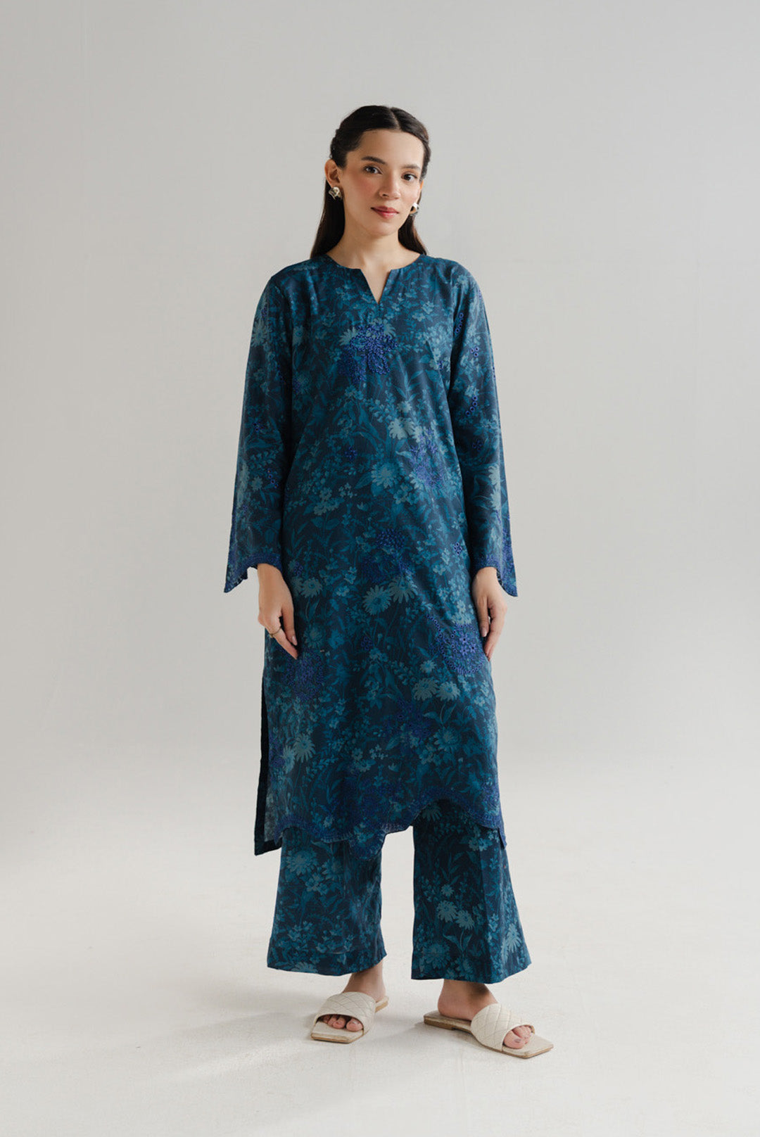 2 Piece Printed Embroidered Lawn Suit Pret SS - 26
