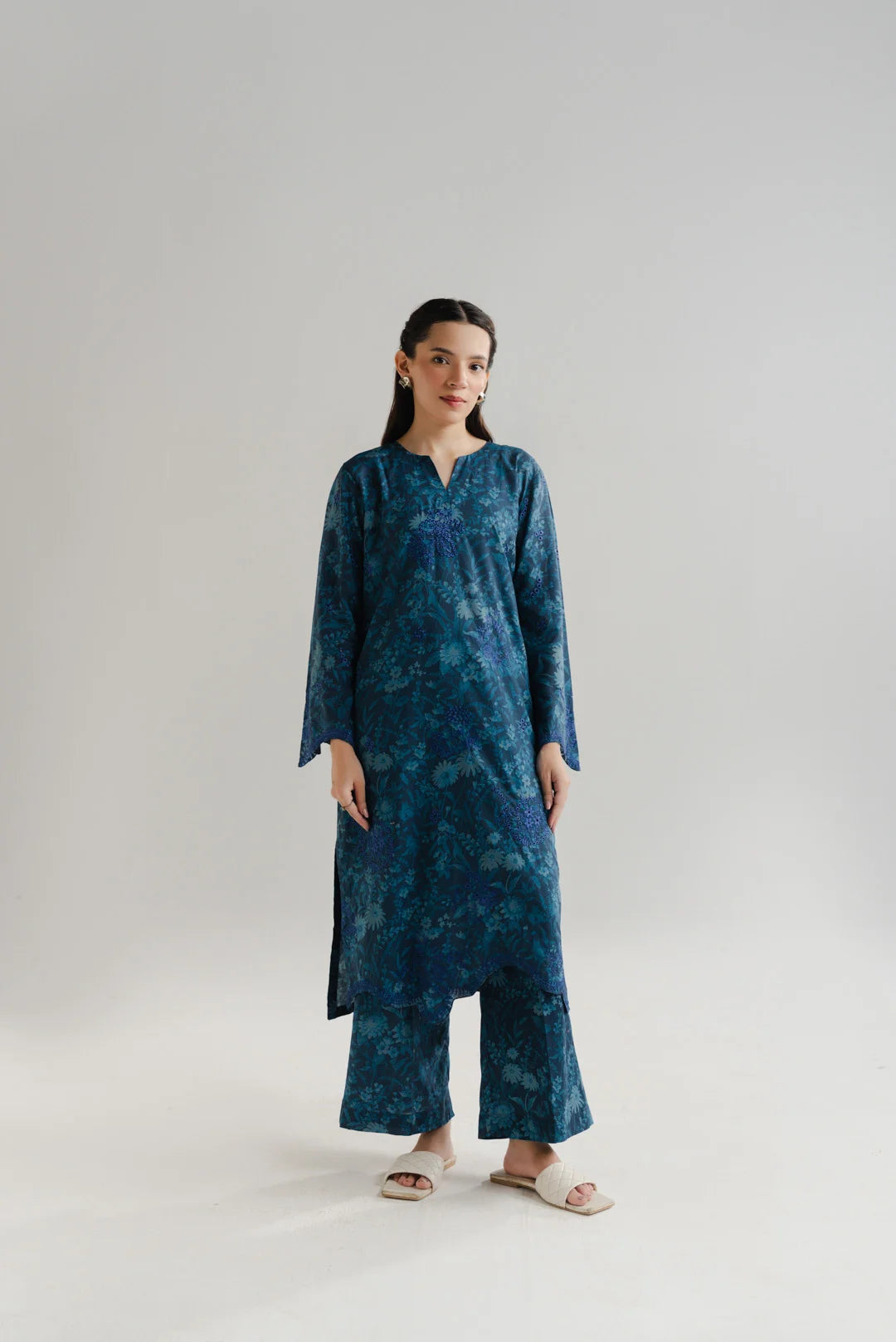 2 Piece Printed Embroidered Lawn Suit Pret SS - 26