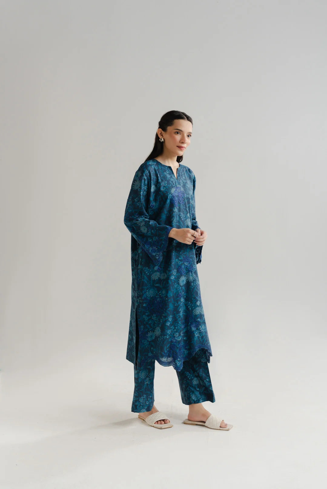 2 Piece Printed Embroidered Lawn Suit Pret SS - 26