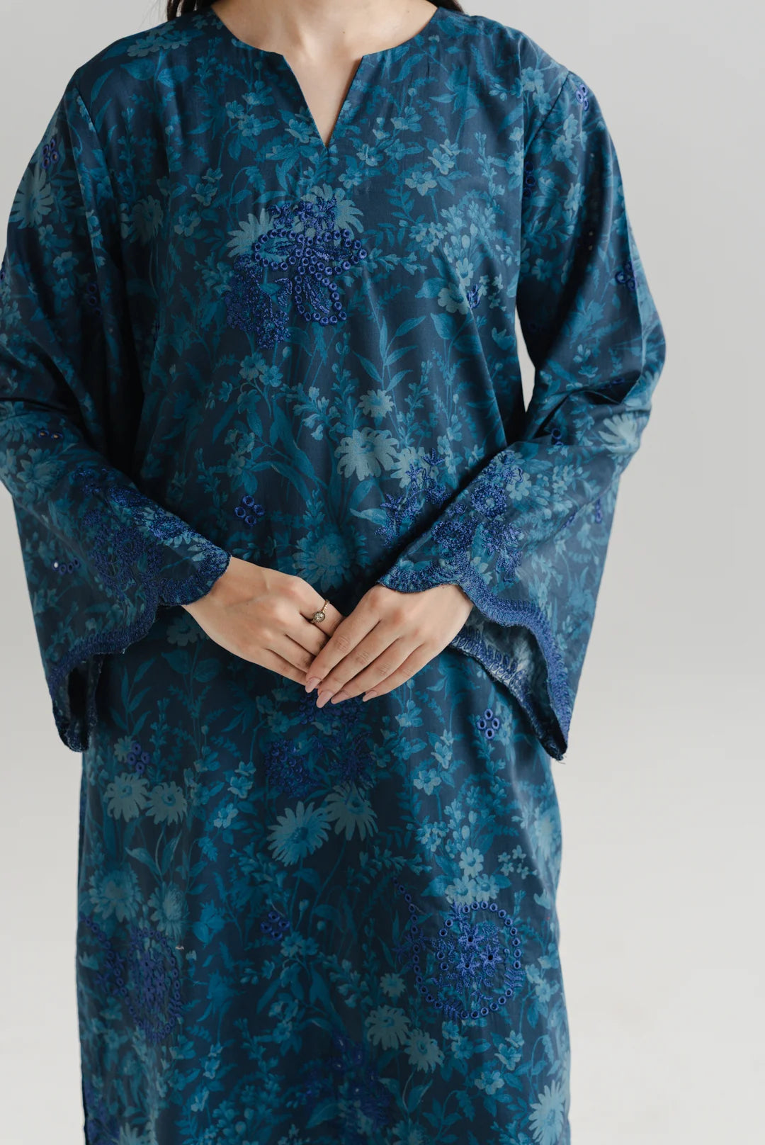 2 Piece Printed Embroidered Lawn Suit Pret SS - 26