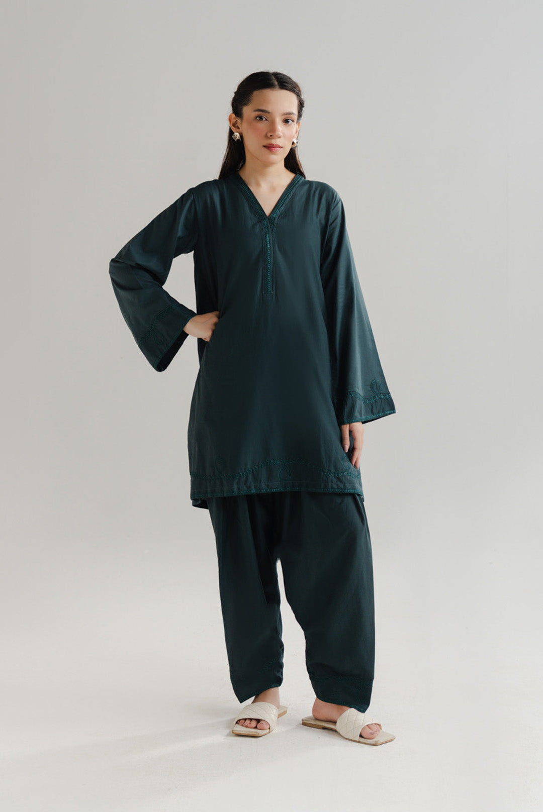 2 Piece Embroidered Lawn Suit Pret SS - 26