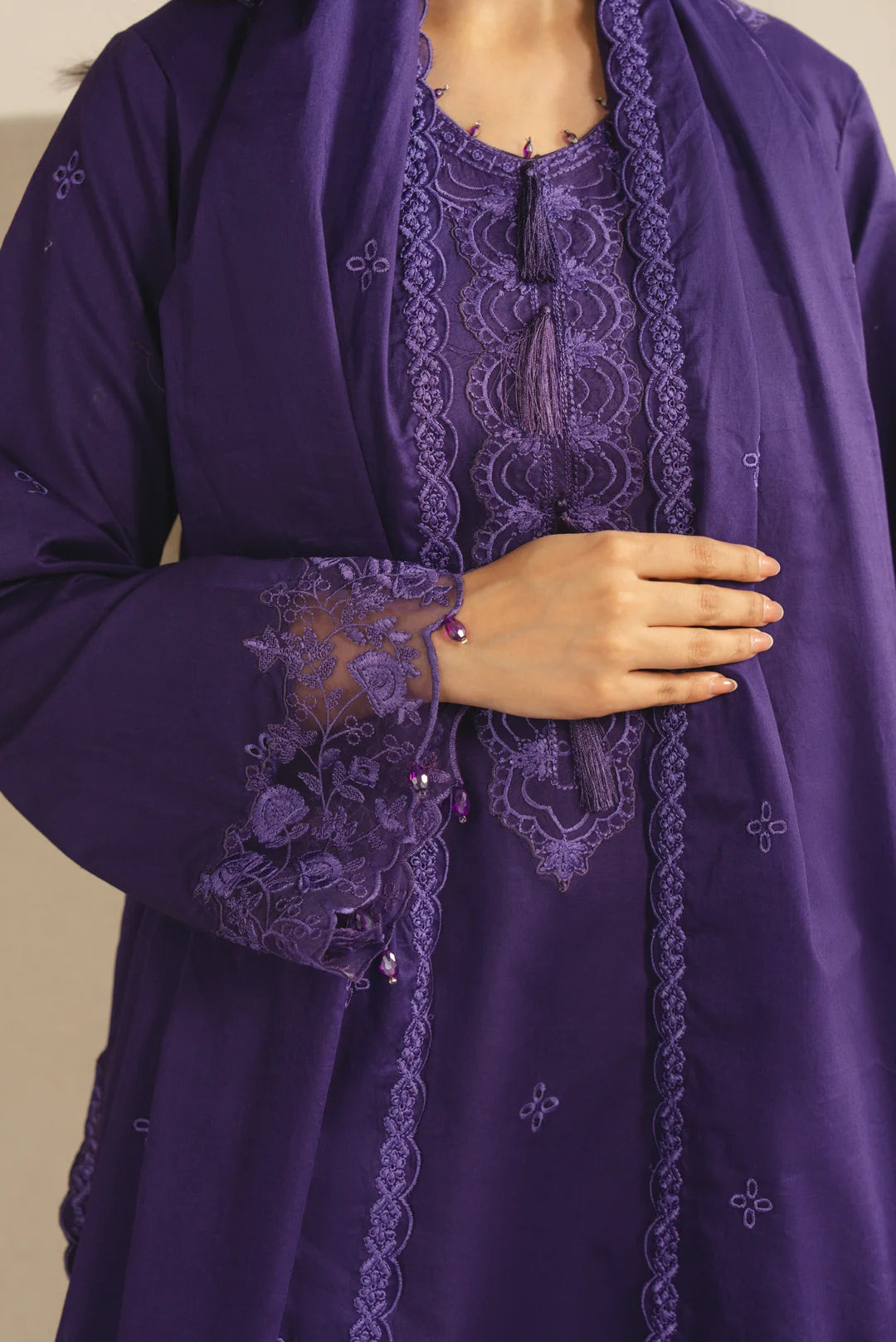 3 Piece Embroidered Lawn Suit Unstitched - 26
