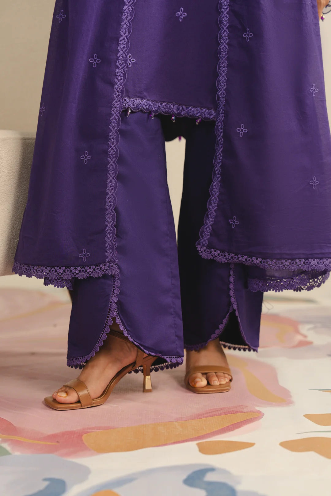 3 Piece Embroidered Lawn Suit Unstitched - 26