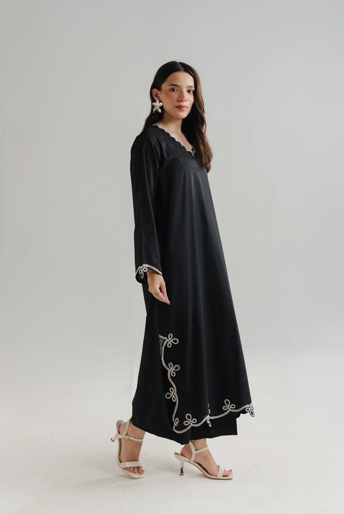 1 Piece Embroidered Lawn Long Shirt