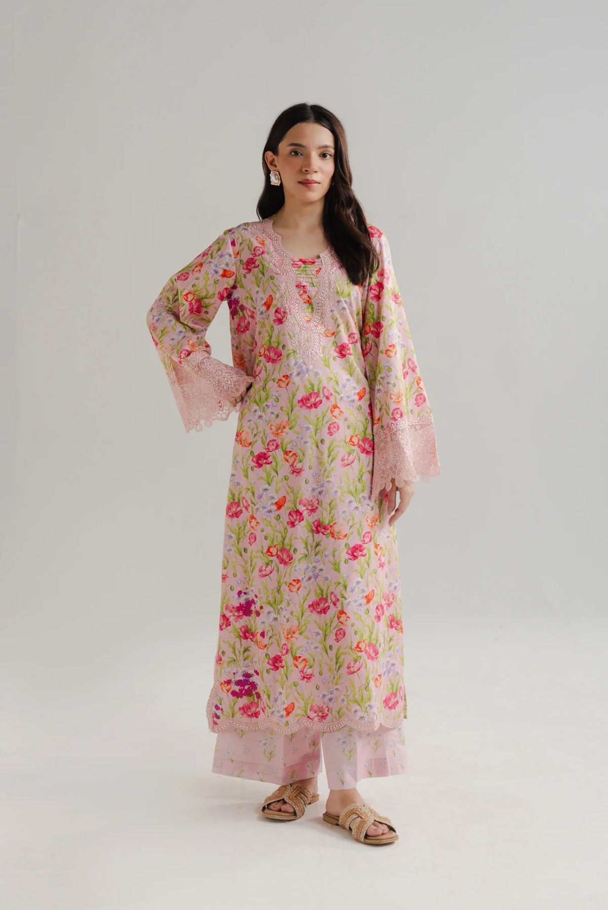 2 Piece Printed Embroidered Lawn Suit