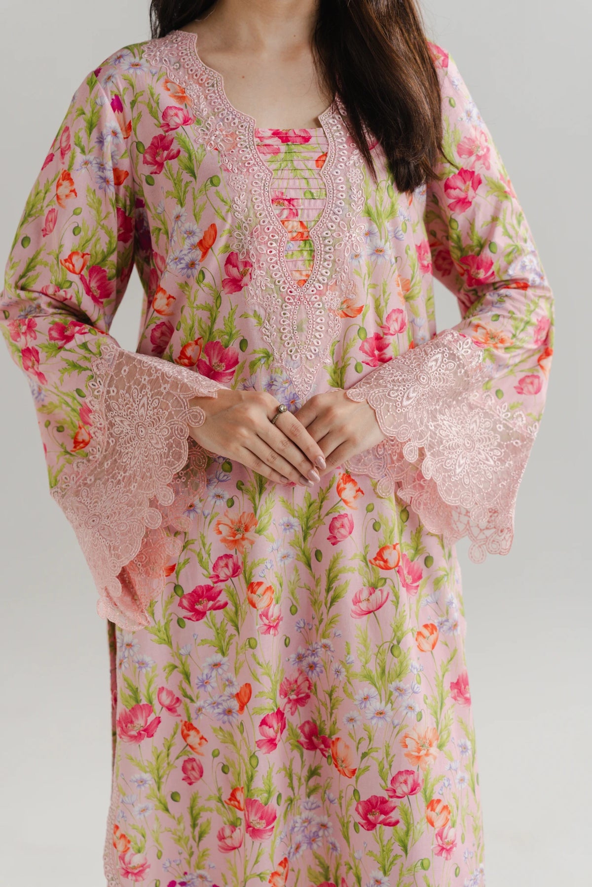 2 Piece Printed Embroidered Lawn Suit Pret SS - 26