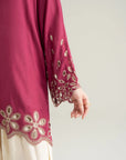 1 Piece Embroidered Linen Shirt Pret SS - 26