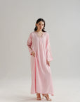 1 Piece Embroidered Raw Silk Kaftan