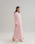 1 Piece Embroidered Raw Silk Kaftan