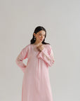 1 Piece Embroidered Raw Silk Kaftan