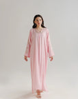 1 Piece Embroidered Raw Silk Kaftan