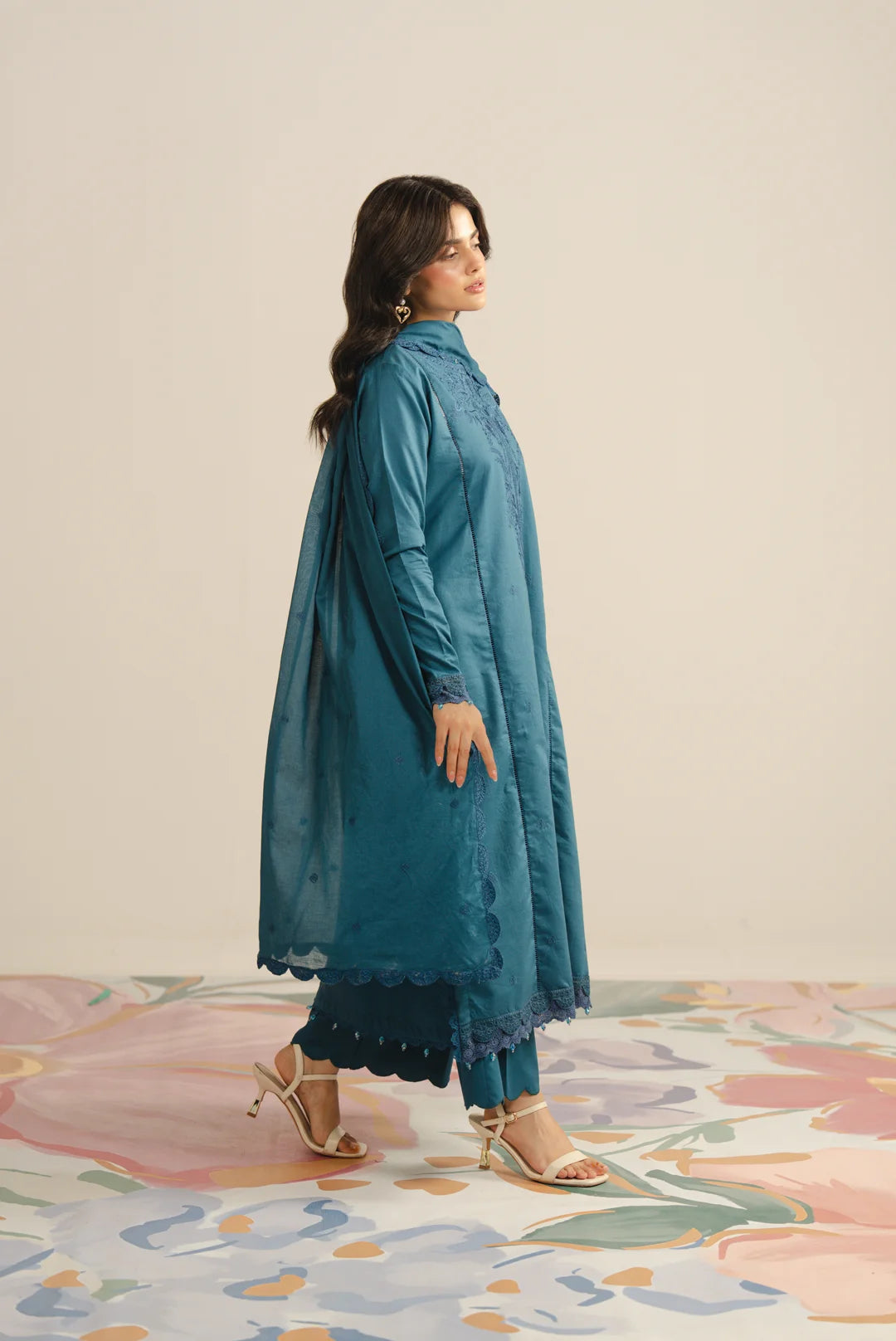 3 Piece Embroidered Lawn Suit Unstitched - 26