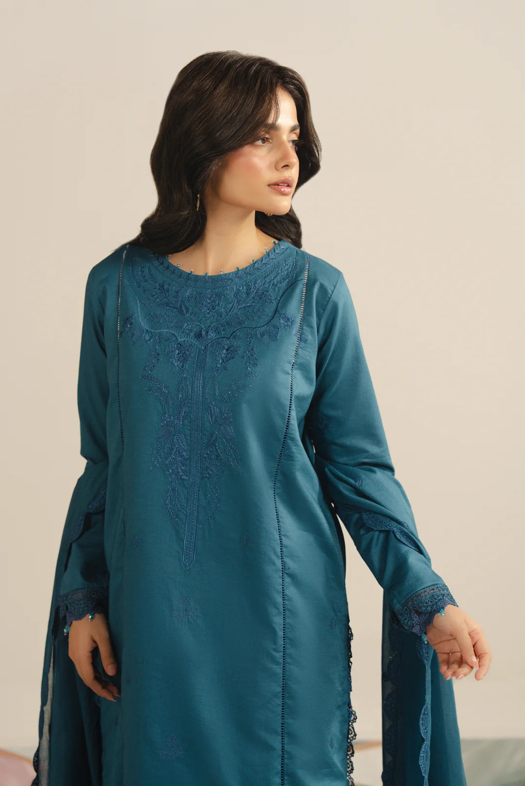 3 Piece Embroidered Lawn Suit Unstitched - 26