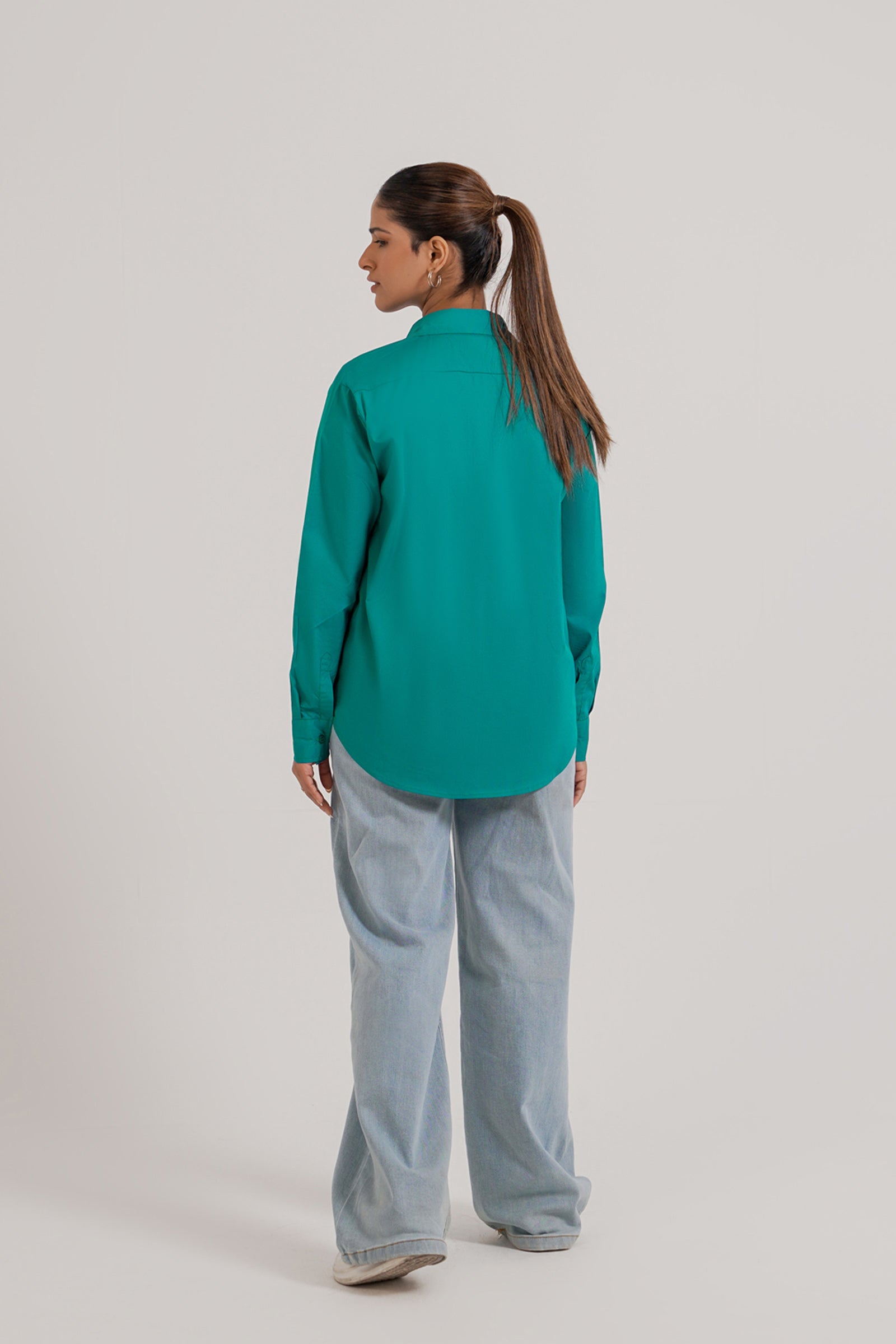 Solid Button-up Shirt Beyond East Official