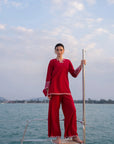 2 Piece Embroidered Cambric Suit