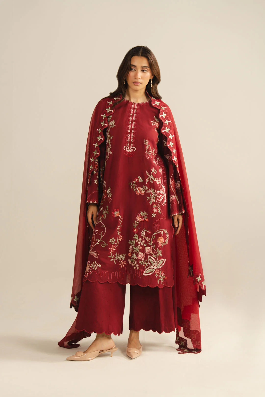 3 Piece Embroidered Lawn Suit