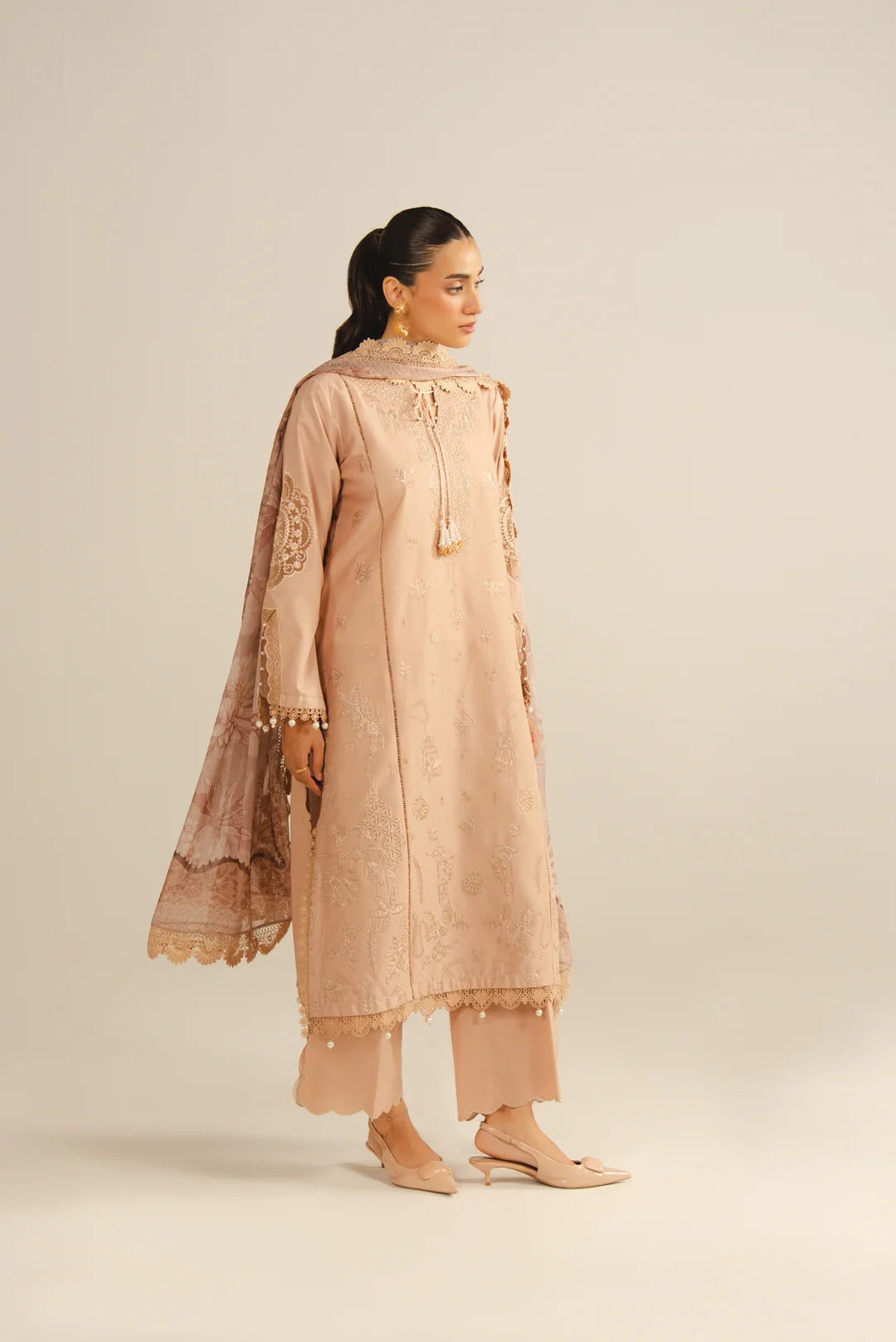 3 Piece Embroidered Lawn Suit Unstitched - 26