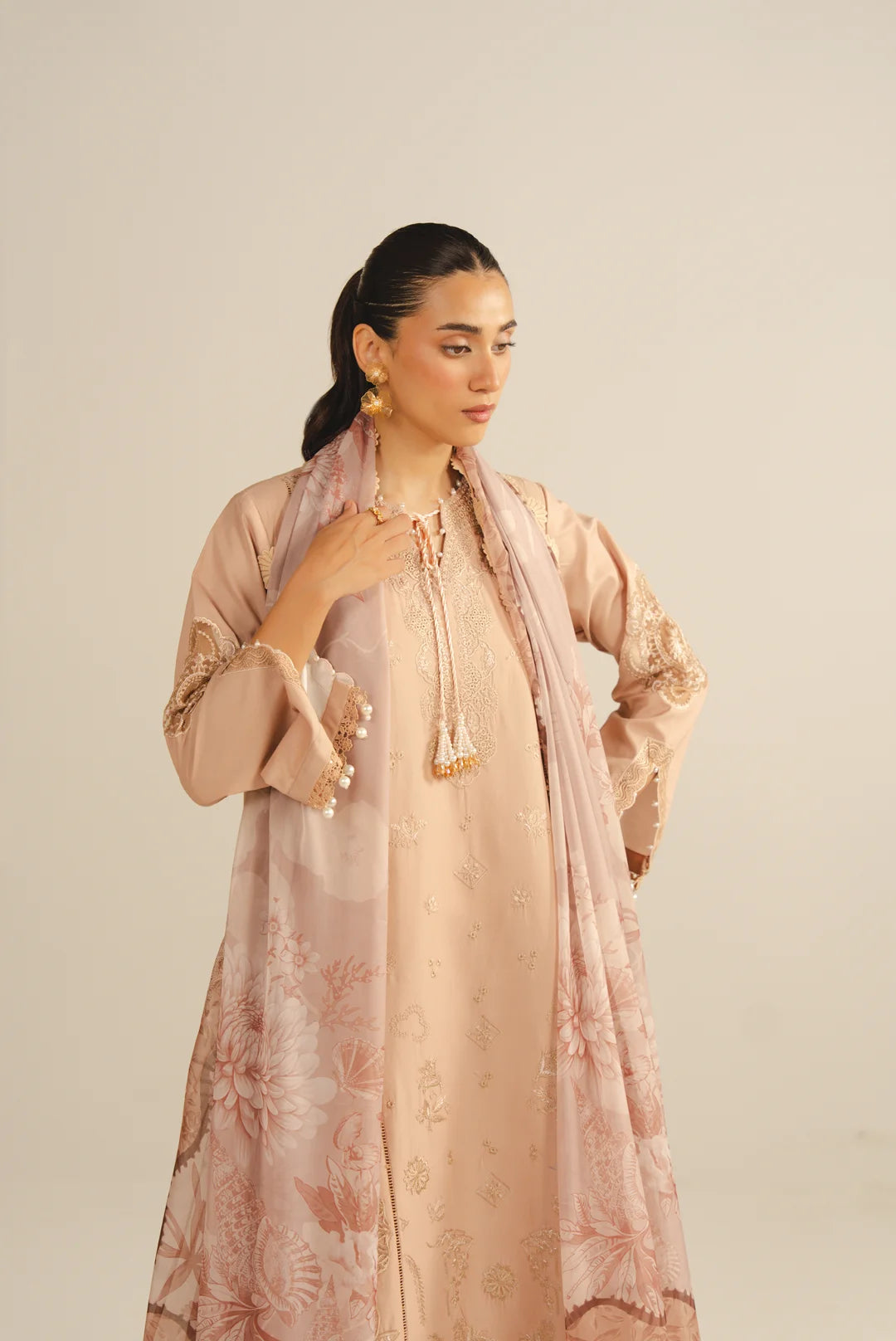 3 Piece Embroidered Lawn Suit Unstitched - 26