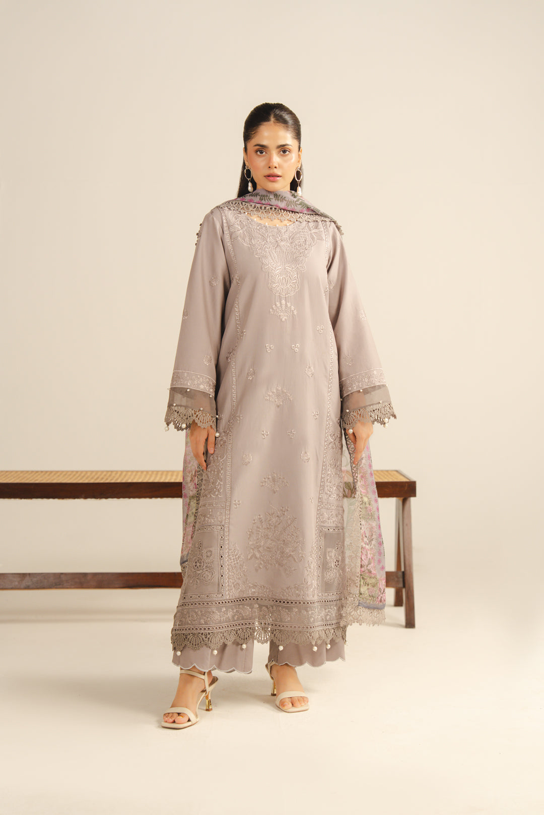3 Piece Embroidered Lawn Suit