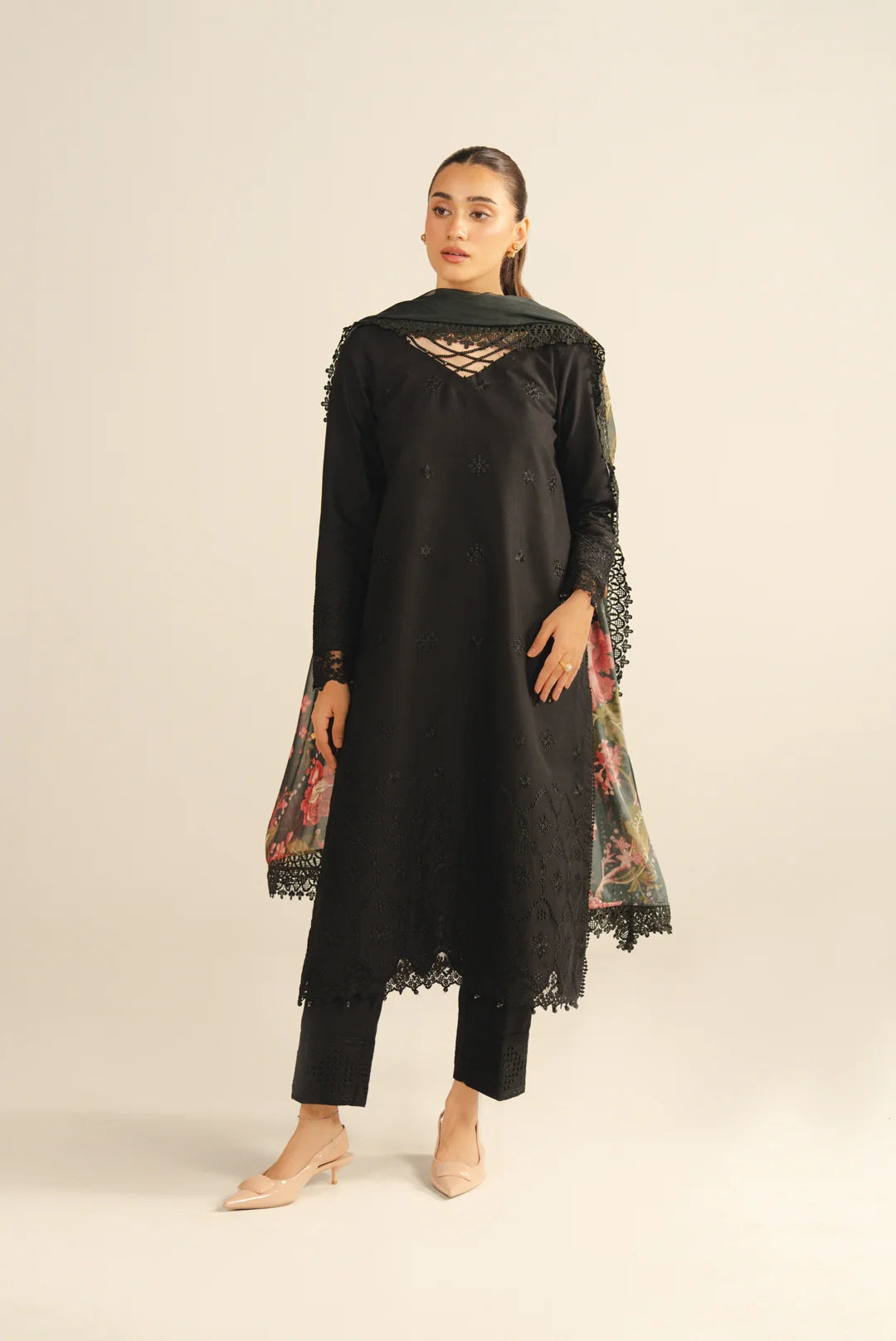 3 Piece Embroidered Lawn Suit Unstitched - 26