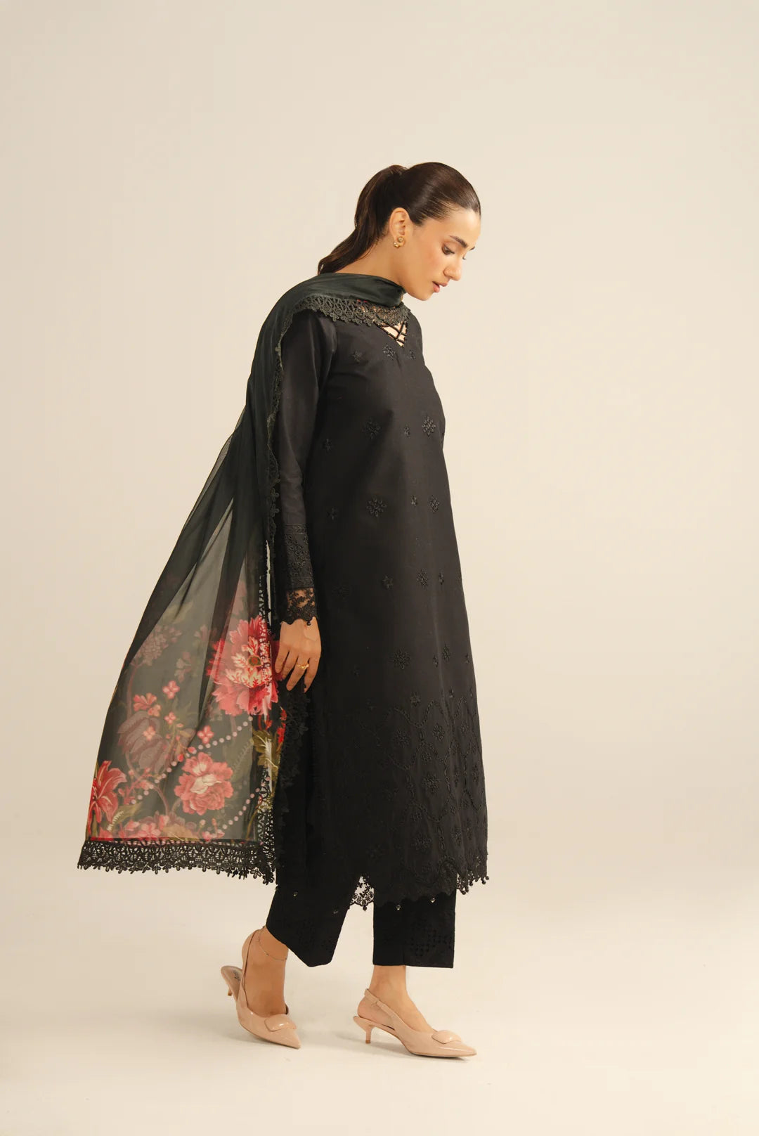 3 Piece Embroidered Lawn Suit Unstitched - 26