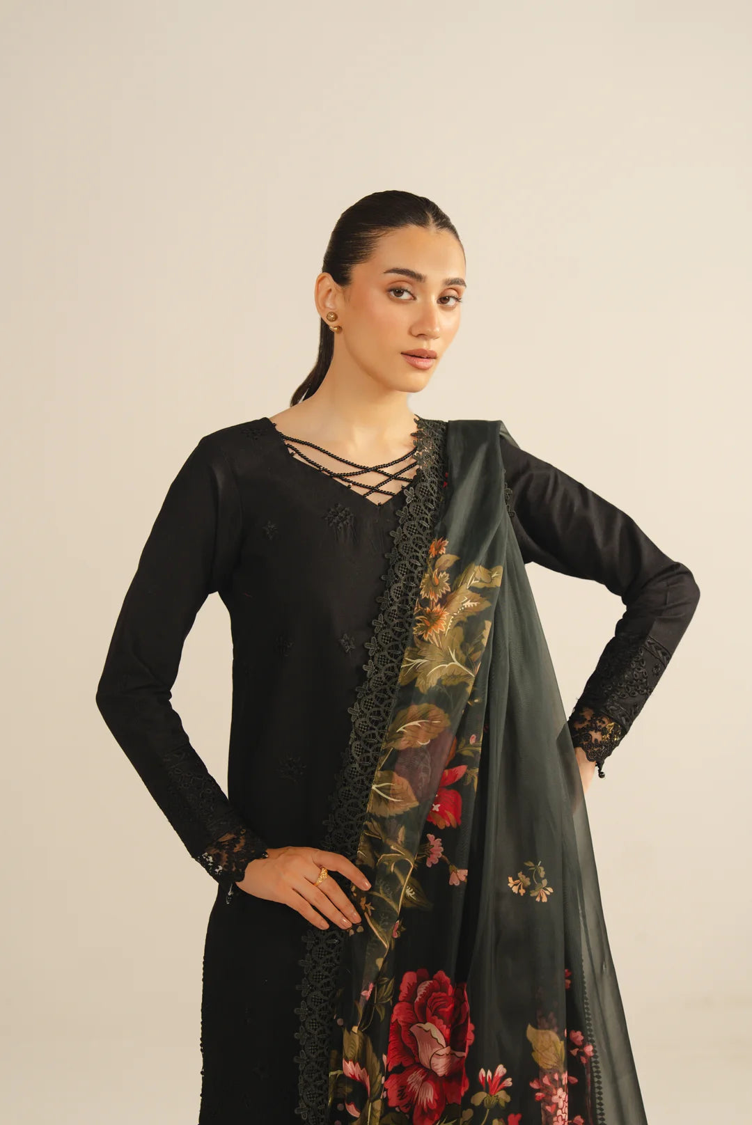 3 Piece Embroidered Lawn Suit Unstitched - 26