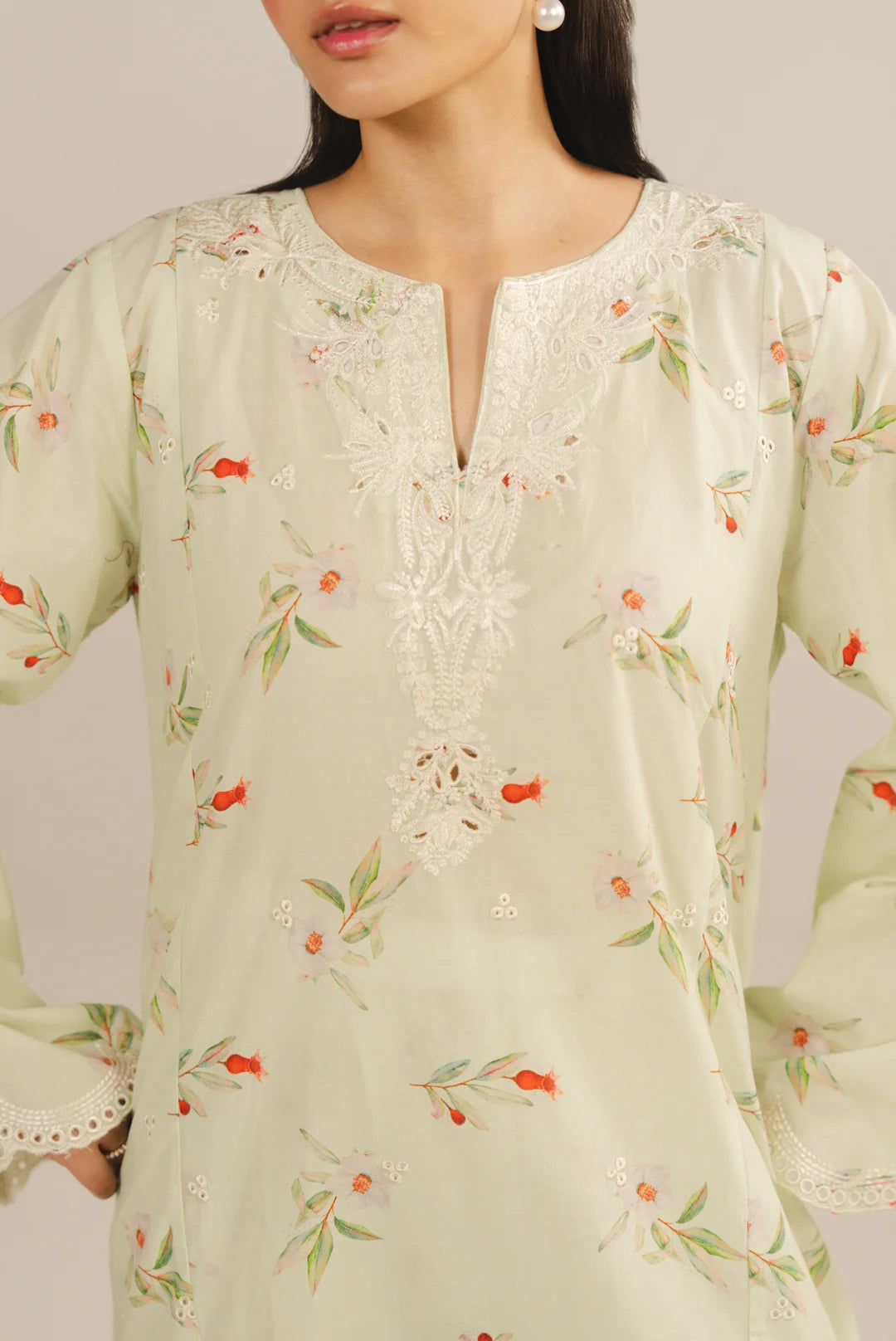 2 Piece Printed Embroidered Lawn Suit