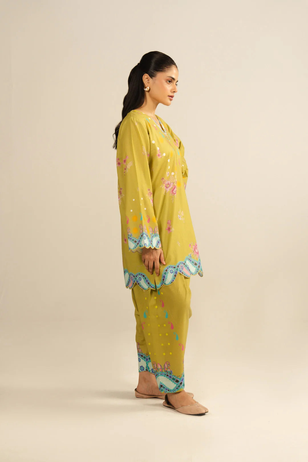 2 Piece Embroidered Printed Lawn Suit Pret SS - 26