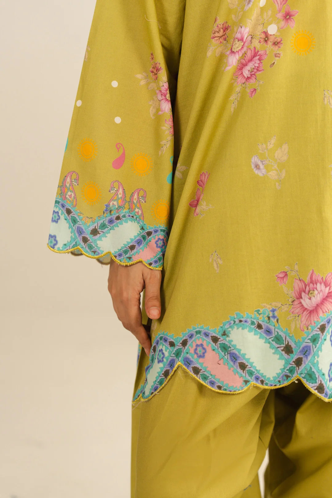 2 Piece Embroidered Printed Lawn Suit Pret SS - 26