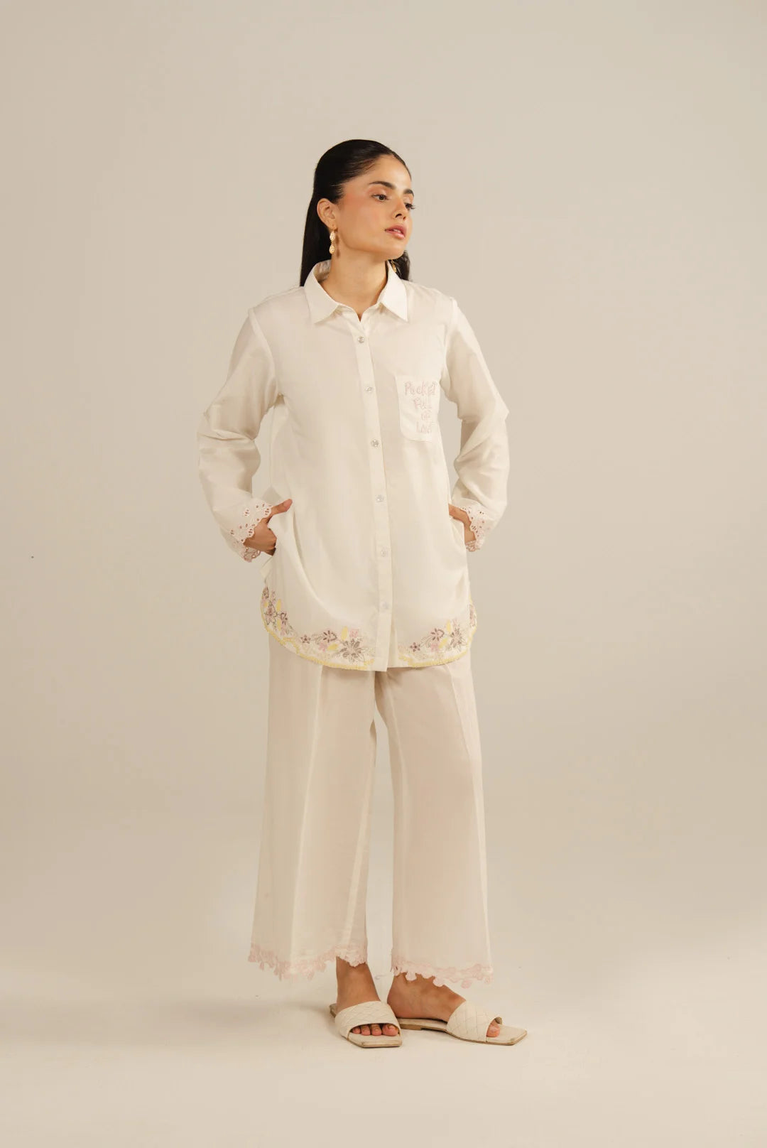 2 Piece Embroidered Lawn Co-Ord Set
