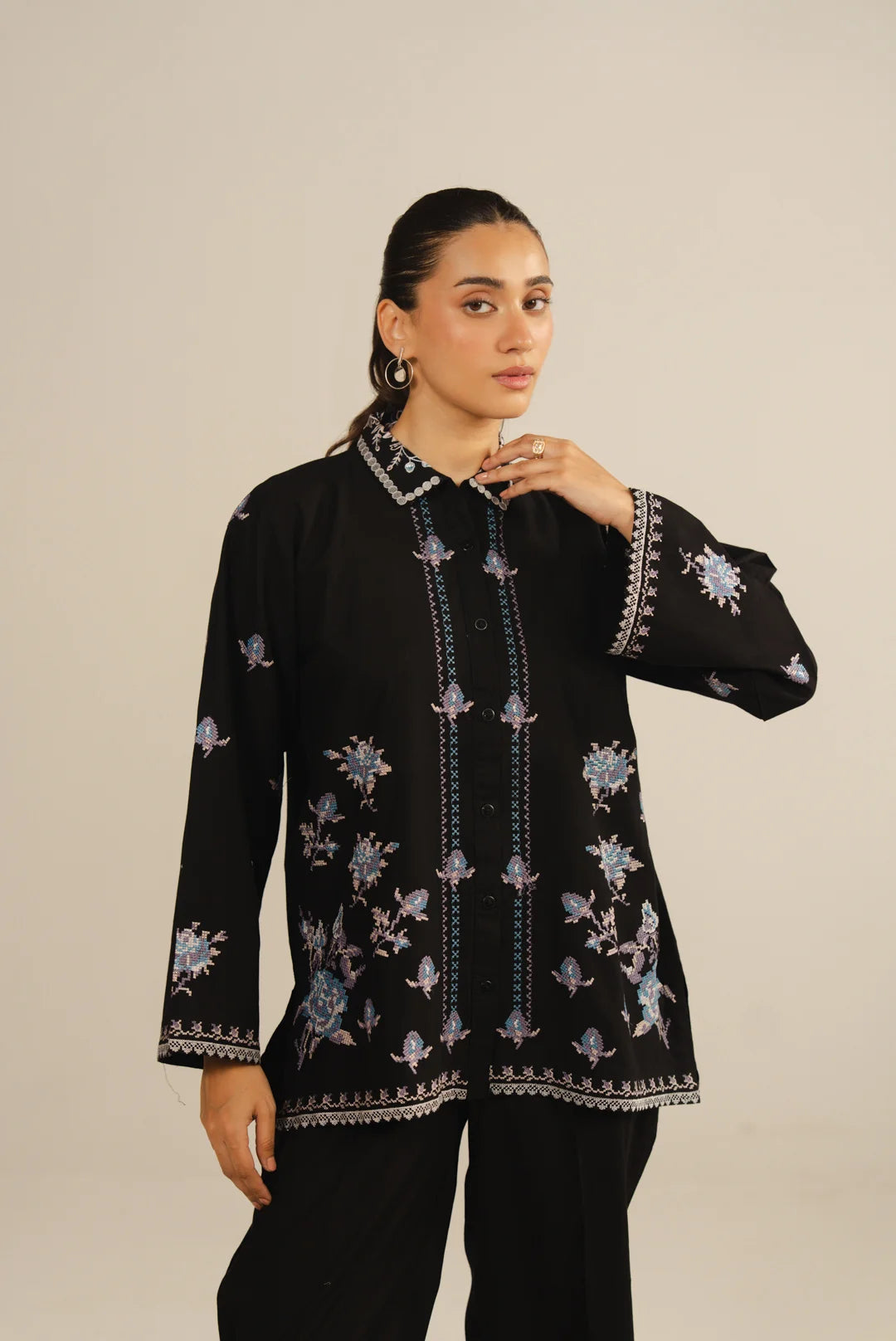 2 Piece Embroidered Lawn Co-Ord Set Pret SS - 26