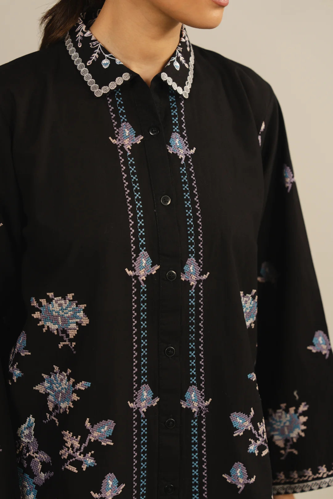 2 Piece Embroidered Lawn Co-Ord Set Pret SS - 26