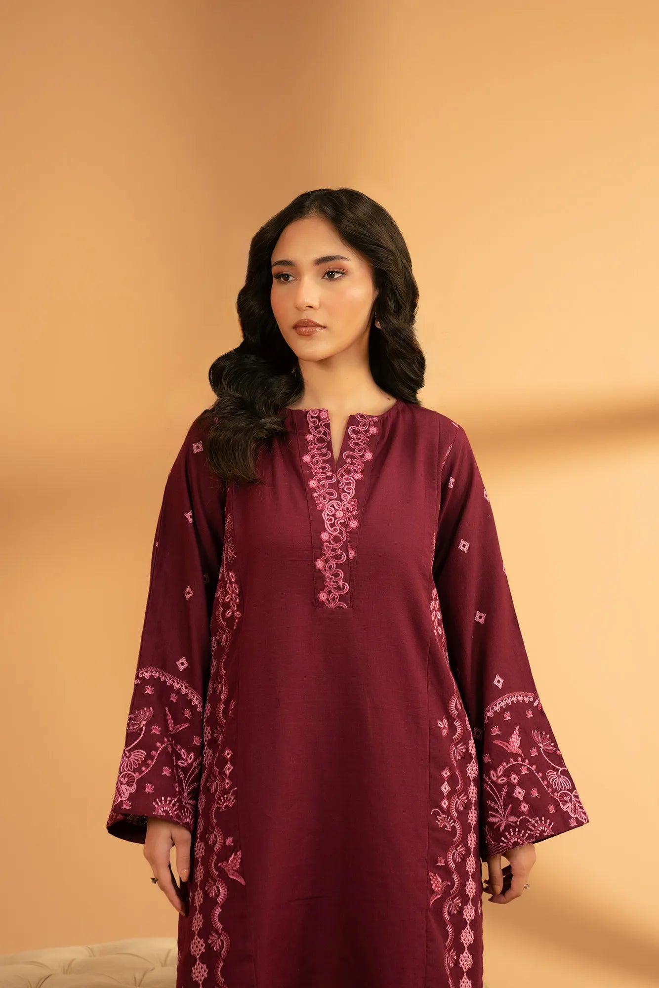 1 Piece Embroidered Khaddar Shirt