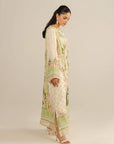 1 Piece Printed Silk Kaftan
