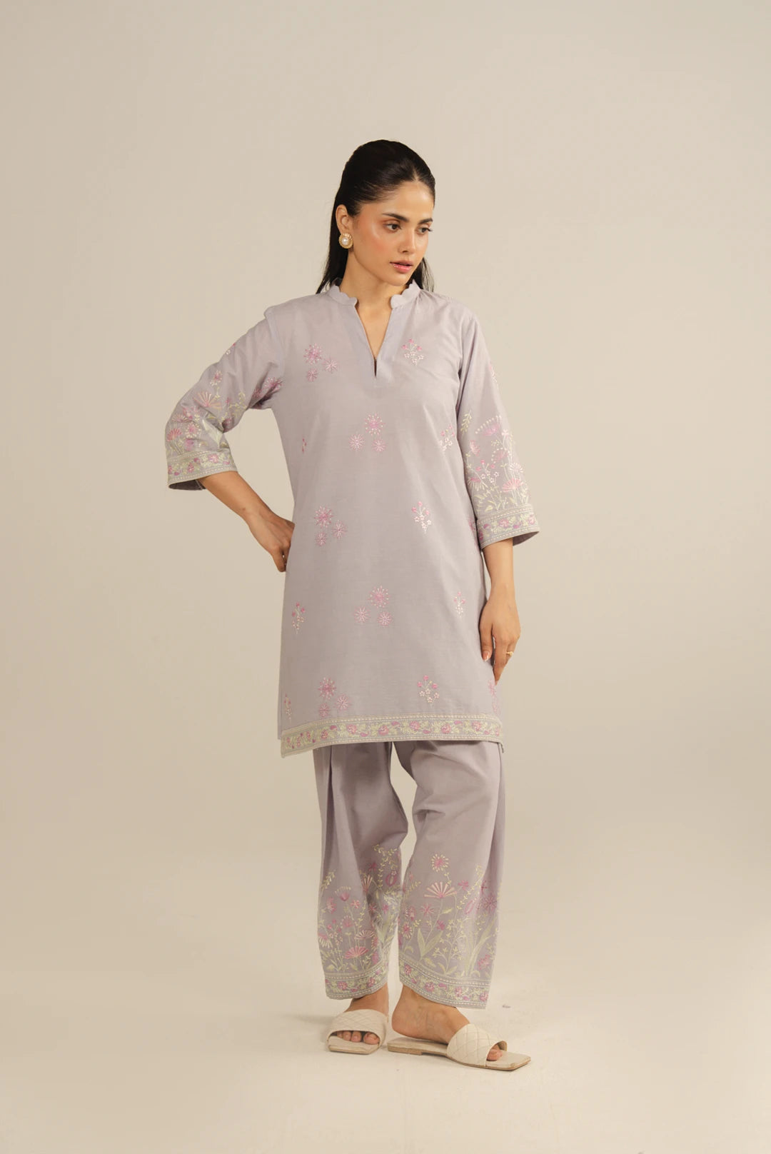 2 Piece Embroidered Lawn Suit Pret SS - 26