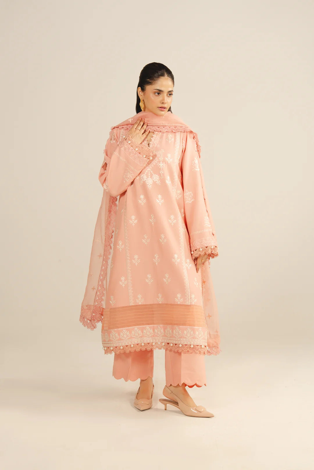 3 Piece Embroidered Lawn Suit Unstitched - 26