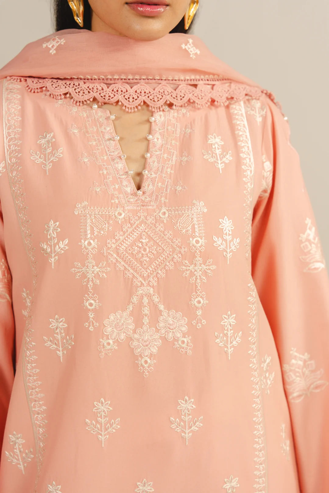 3 Piece Embroidered Lawn Suit Unstitched - 26