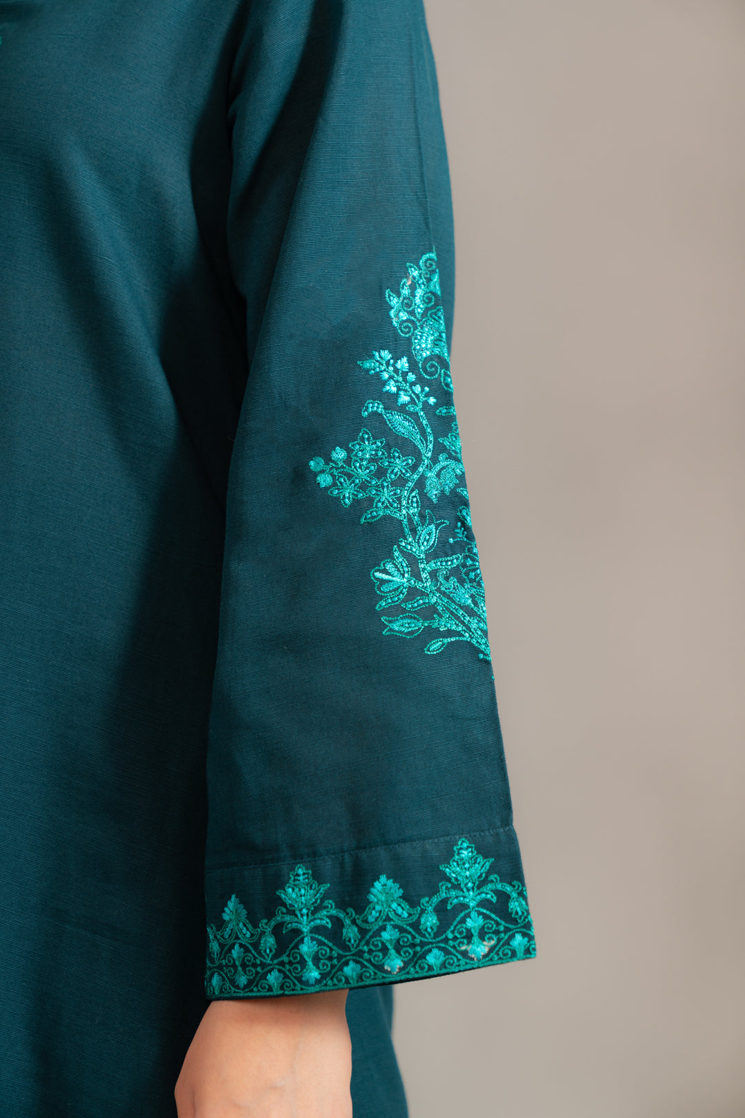 2 Piece Embroidered Khaddar Suit Pret Winter-24